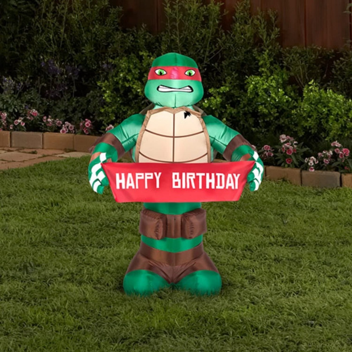Teenage Mutant Ninja Turtles 3.5FT Tall Raphael Happy Birthday LED Inflatable-10806
