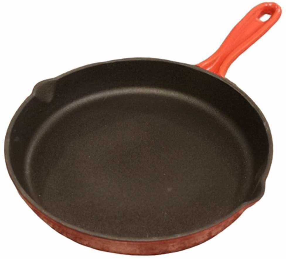 Cast Iron Enamel Oven Safe Cookware - Indoor and Outdoor Use - Grill, Stovetop, Induction Safe (10" Pan)-0