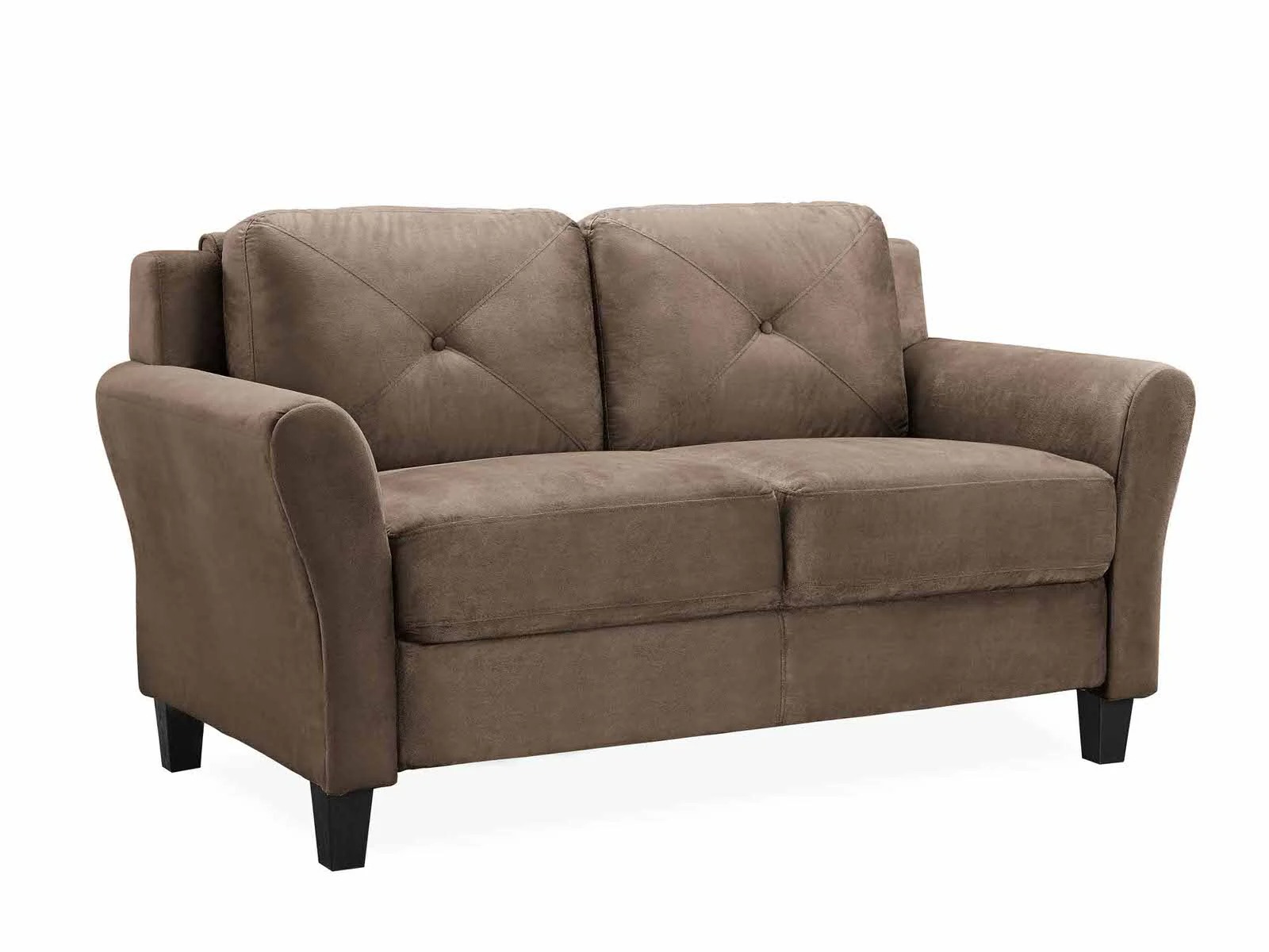 Hartford Microfiber 2 Seat Sofa With Curved Arms-0