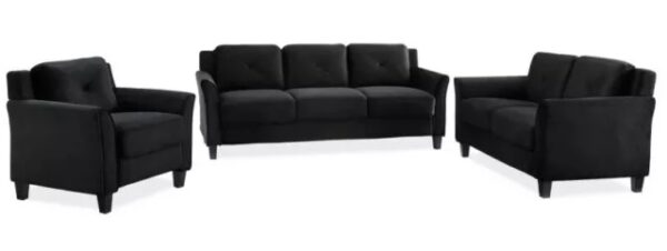 Hartford Microfiber 2 Seat Sofa With Curved Arms-11101