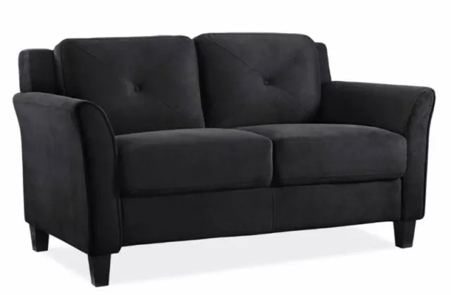 Hartford Microfiber 2 Seat Sofa With Curved Arms-0