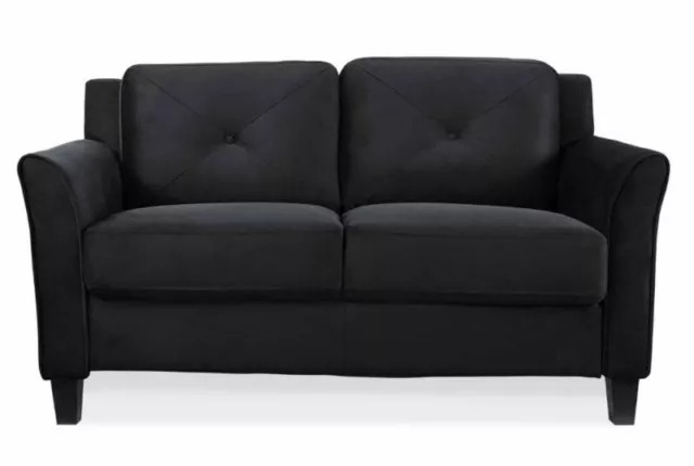 Hartford Microfiber 2 Seat Sofa With Curved Arms-11100