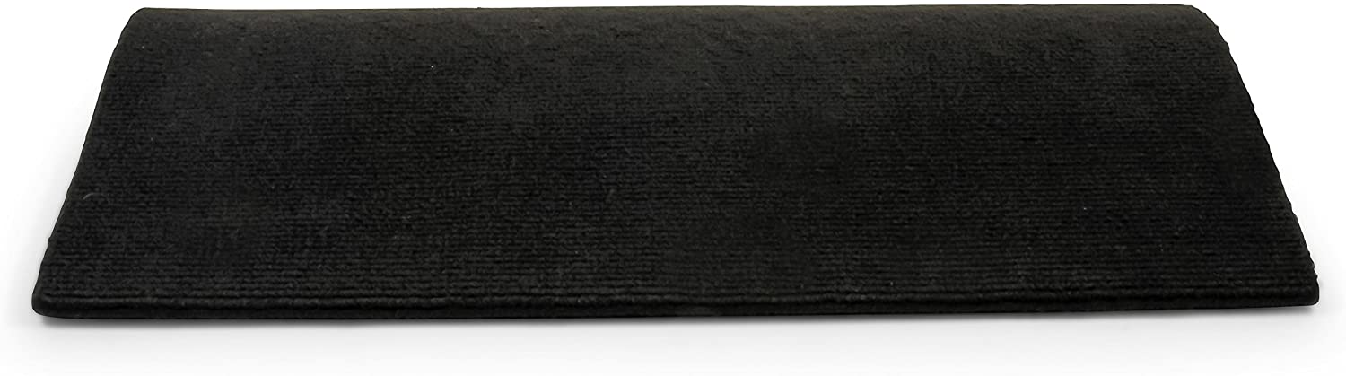 3 Pack – Black Premium Wrap Around RV Step Rug (100% Polyester (17.5″ x 18″))-11153