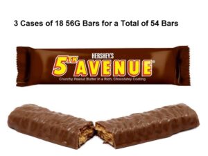 Hershey's Chocolatey PAYDAY Bar King Size (87g) 3 Cases of 18 Bars Each (54 Bars Total)