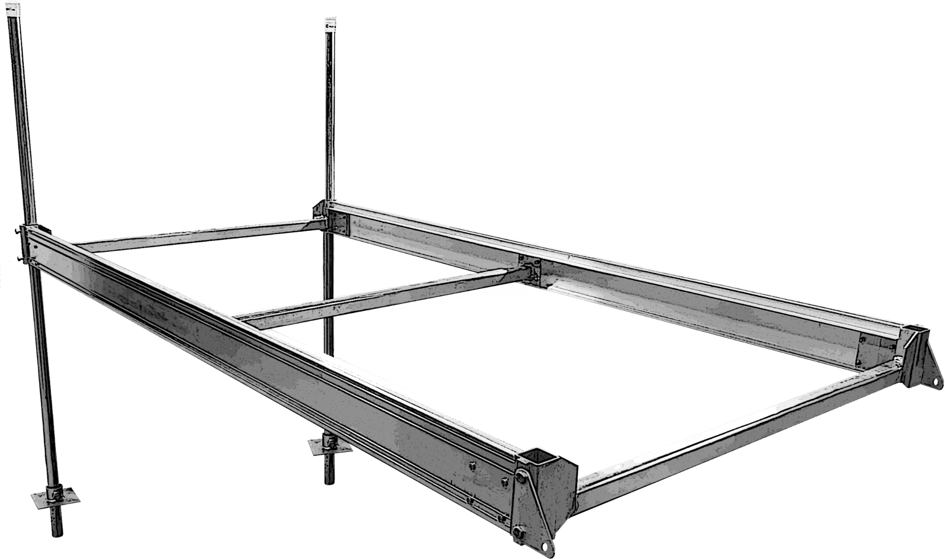 Ultra-Light Aluminum FIxed dock kit - 4ft x 8ft