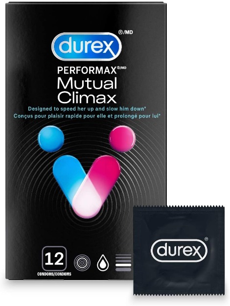 Durex Mutual Climax, Ribbed & Dotted Condoms with Delay Gel