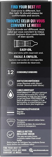 Durex Mutual Climax, Ribbed & Dotted Condoms with Delay Gel, 72 Count-11438