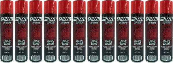 12 Pack - Grizzly Lighter Butane Refill Cartridge 165G-11684