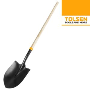 58 " Round Point Steel Shovel With Wood Handle-11664