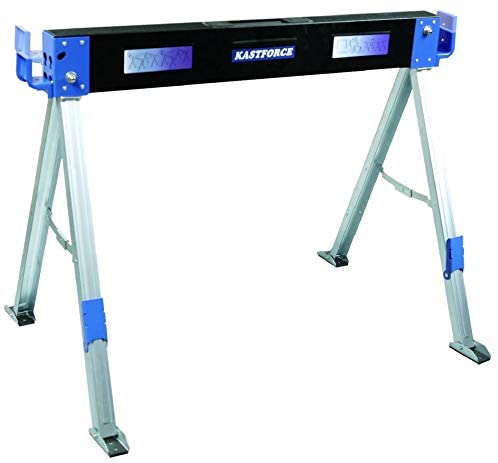 KASTFORCE KF3003 Folding Sawhorse Jobsite Table/Single Pack, 1100lbs (500kg) Capacity 2 Positions Building Your Work Station-0
