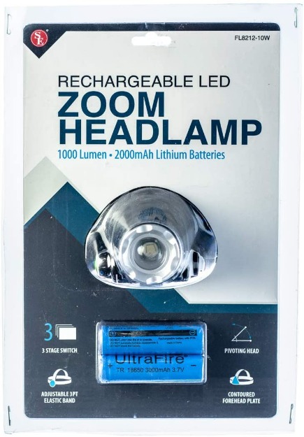 SE Rechargeable LED Headlamp - FL8212-10W-11992