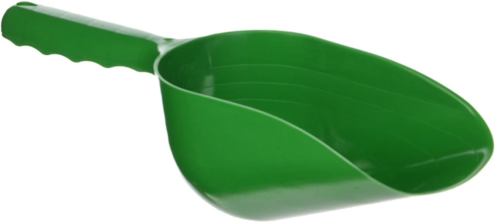 2 Pack – 12″ Green Plastic Feed/Seed Scoop,2 Cups Capacity