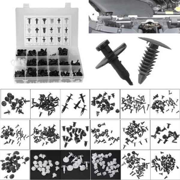 415 Pcs Fasteners Kit - Universal Kit For Bumper Fasteners, Door And Body Trim, Panels, Cover Plates Assorted Styles And Sizes For Ford, Gm, Toyota, Honda, Chrysler And More -12194