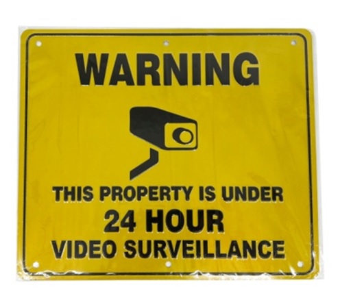 Property Under Surveillance Sign - 10" x 8.5"-0