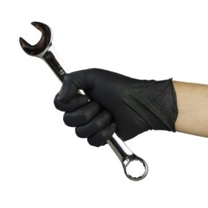 1000 Pack - Pro Grade Black Nitrile Gloves 5 gram - 4 mill -12358