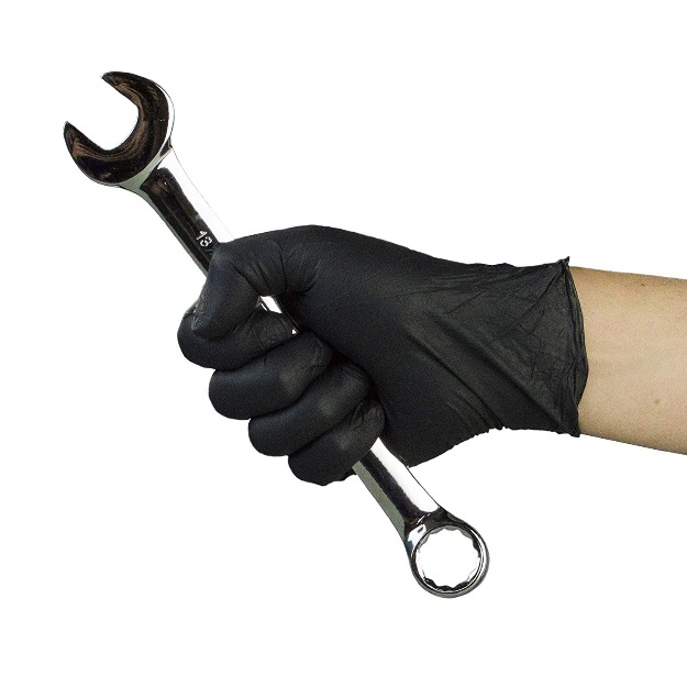 1000 Pack – Pro Grade Black Nitrile Gloves 5 gram – 4 mill -12358