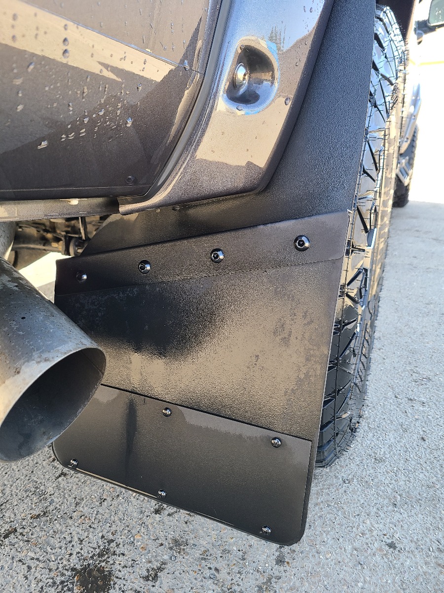 14″ Rubber & S/S KickBack Mud Flaps – REAR 2PCS-12544