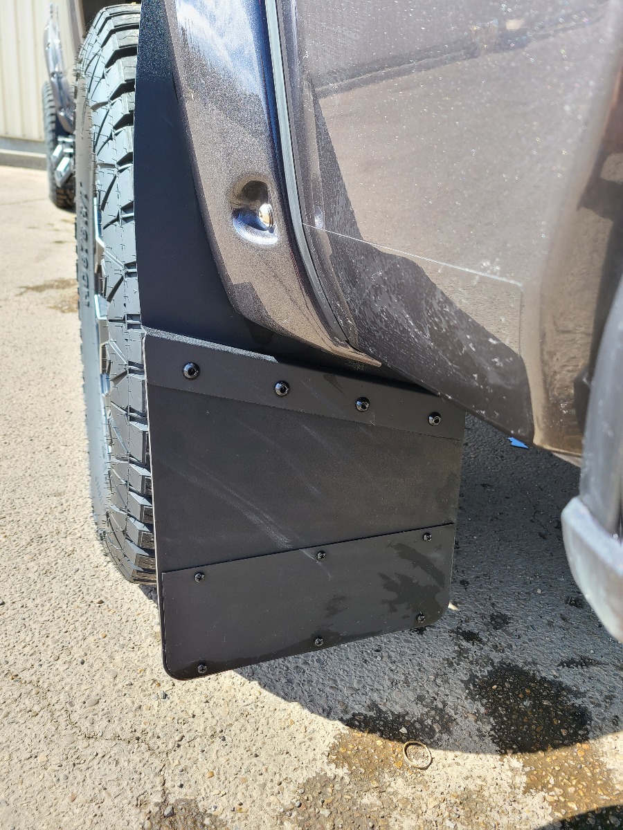 14″ RUBBER & S/S Kickback Mud Flaps – FRONT 2PCS-12508