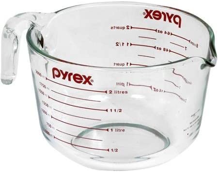 2 Pack - Pyrex Prepware 2 Liter/8-Cup Measuring Cup, Clear-12420