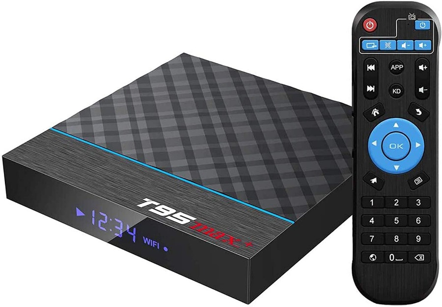 Android Box, TUREWELL T95 Max+ Android TV Box 9.0 Amlogic S905X3 Quad-core cortex-A55 4GB RAM 32GB ROM Media Player with 8K BT4.0 2.4G/5.0GHz Dual-Band WiFi USB3.0-0