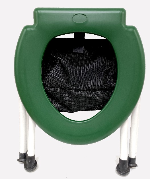 Folding Portable Toilet With Mesh Basket