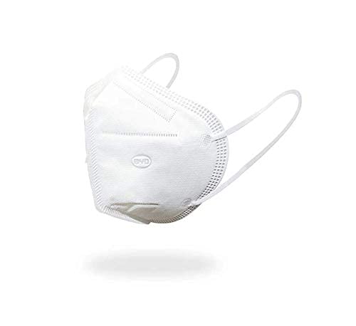 BYD CARE KN95 Respirator, 50 Pieces, Breathable & Comfortable Foldable Safety Mask with Ear Loop for Tight Fit, GB2626 White , Regular-12632