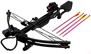 175 lbs hunting crossbow package with red dot scope arrows rope cocking 285 fps