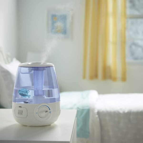 Vicks V4600-CAN Filter-Free Ultrasonic Cool Mist Humidifier, Medium Room Humidifier for Baby, Bedroom, Office Desk, with Variable Output Control, Dual Scent Pad Slots, Auto Shut-Off, 4.5L/1.2Gal-12661
