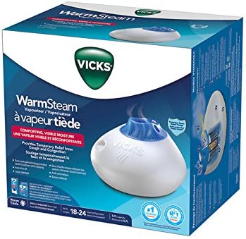 Vicks V150SGNLC WarmSteam Vapourizer, Small/Medium Room Vapourizer for Cough & Congestion Relief, with Night Light, Scent Pad Slots & Medicine Cup, Auto Shut-Off, 5.7L/1.5Gal-12666