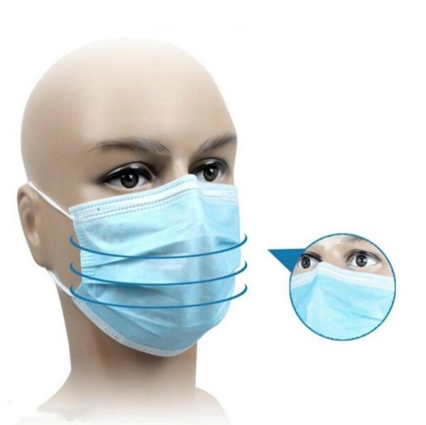 3 Ply Ear Loop Disposable Masks - 2400 Pack-12622
