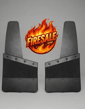 14" RUBBER & S/S Kickback Mud Flaps - FRONT 2PCS