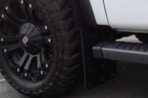 14" Rubber & S/S KickBack Mud Flaps -Front and Rear Set-12746