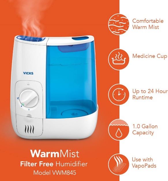 Vicks VWM845 Warm Mist Humidifier-12927