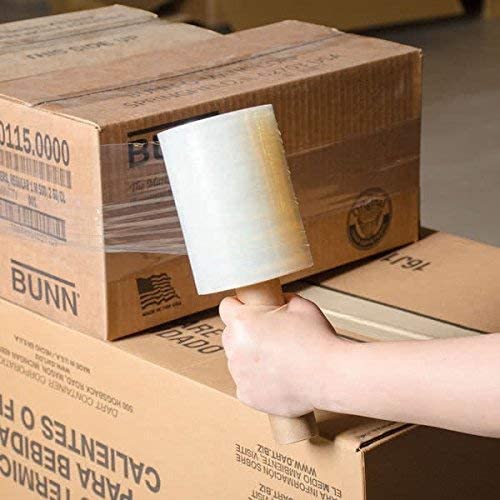Prograde 12 Pack - 5" x 1000' Roll - 80 Gauge Thick, Mini Stretch Packing Wrap with Handle for Pallet Wrap, Moving Supplies, Industrial Strength - Clear Film (12 Pack)-13145