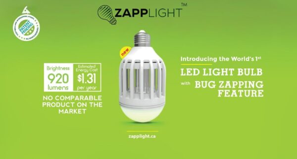 Zapplight ZAP404 Zapplight-Dual LED Lightbulb and Bug Light Zapper Pack of 4-13214