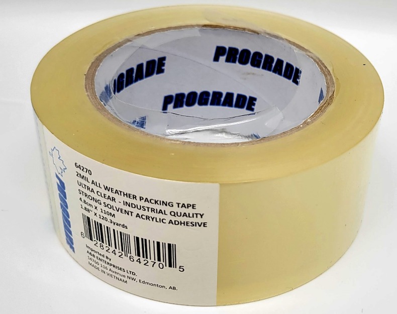 Prograde 50 Microns All Weather Clear Packing Tape – 1.88″ x 120.3 yards – 36 Pack-13148