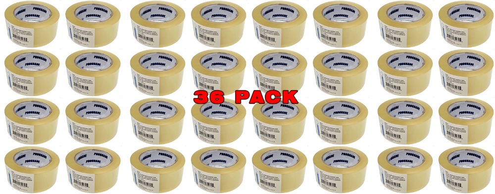 Prograde 50 Microns All Weather Clear Packing Tape – 1.88″ x 120.3 yards – 36 Pack