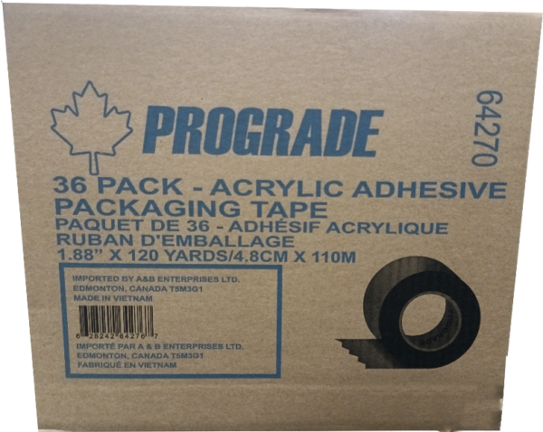 Prograde 50 Microns All Weather Clear Packing Tape - 1.88" x 120.3 yards - 36 Pack-13738