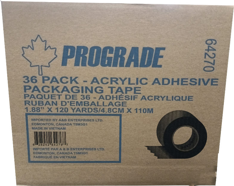 Prograde 50 Microns All Weather Clear Packing Tape – 1.88″ x 120.3 yards – 36 Pack-13738