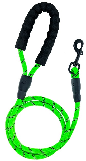 5' Heavy Duty Dog Leash up to 110 LBS with Reflective Thread and Foam Grip-13344