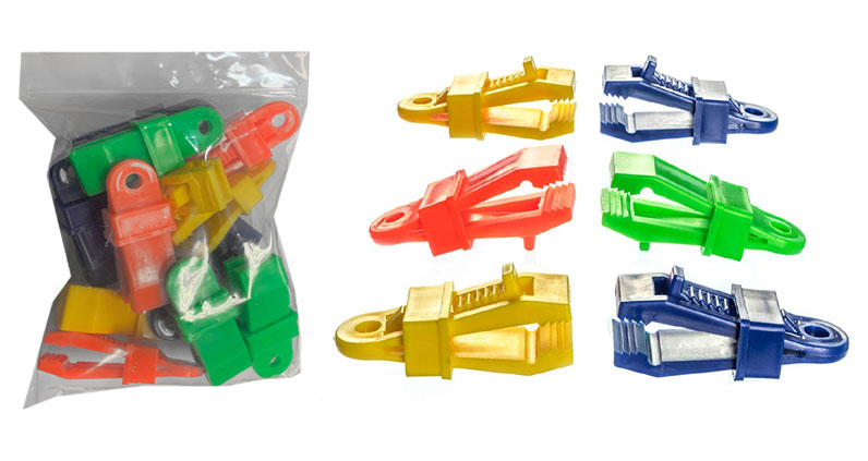 12Pc Colored Awning Clamp Set- Green/ Blue/ Yellow/Orange-13538