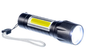 12Pc Display-3-3/4"/500 Lumen Rechargeable USB Flashlight With Adjustable Beam Size & Lanyard-0