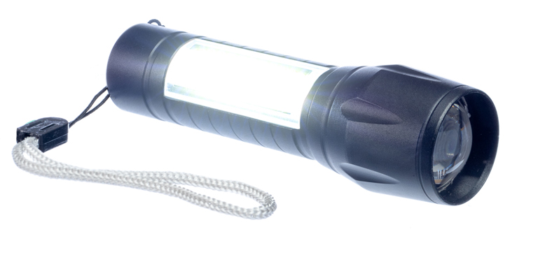 12Pc Display-3-3/4″/500 Lumen Rechargeable USB Flashlight With Adjustable Beam Size & Lanyard-13421