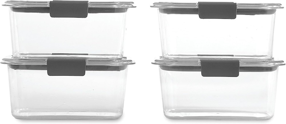 Rubbermaid-4-Piece-Brilliance-Food-Storage-Containers-with-Lids-for-Lunch,-Meal-Prep,-and-Leftovers,-Dishwasher-Safe,-4.7-Cup,-Clear/Grey-0