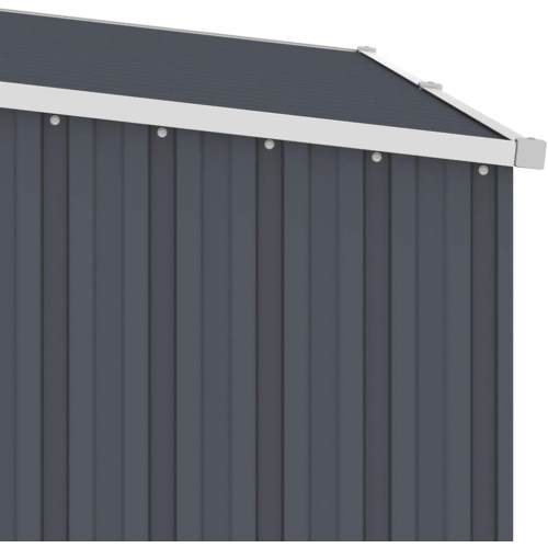 * Sold in Store Only - Garden Firewood Shed - Anthracite 96.5"x38.6"x62.6" - Galvanized Steel, Outdoor Storage, Modern Design, Weather-Resistant-13991