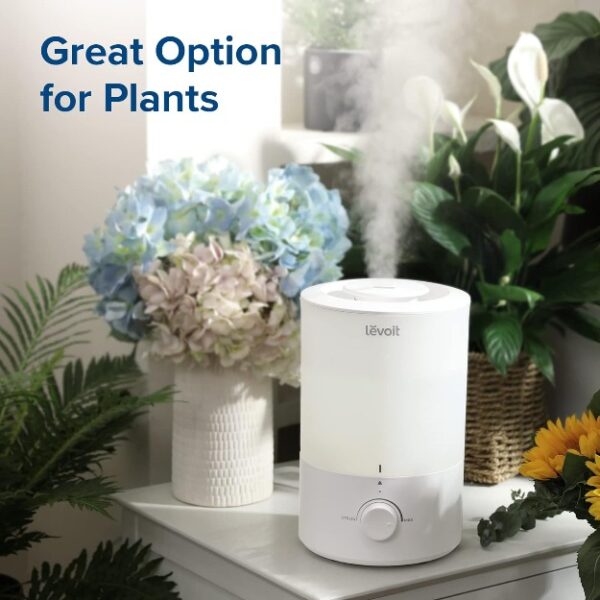 LEVOIT Humidifiers for Bedroom Large Room, 3L Cool Mist Top Fill Oil Diffuser for Baby Nursery and Plants, 360 Degree Nozzle, Quiet Rapid Ultrasonic Humidification for Home Whole House, White-14160