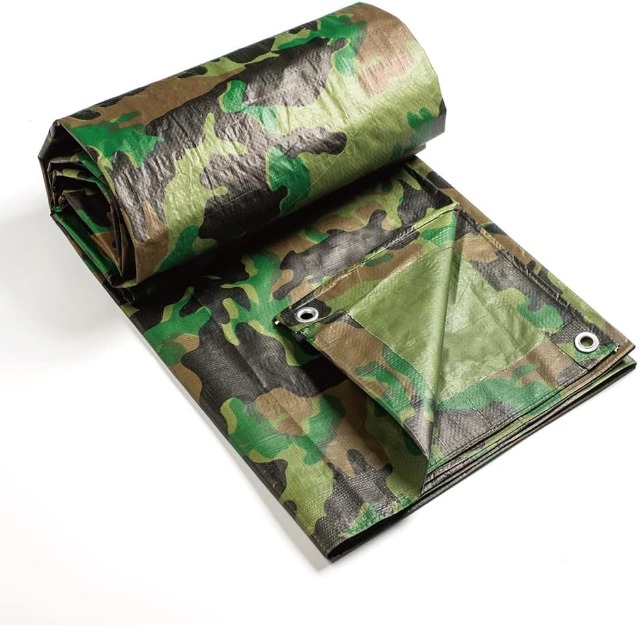 Camouflage 5 mil PE Tarpaulin Sheet-0