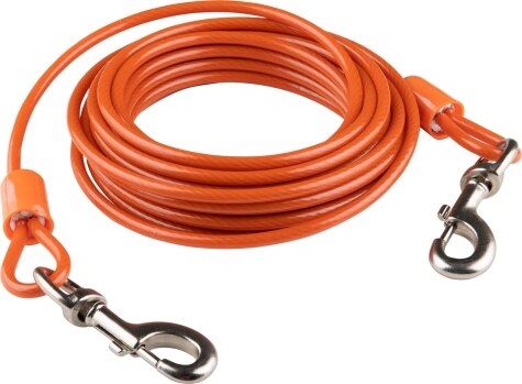 30 ft dog tie out cable for dogs up to 250 lbs