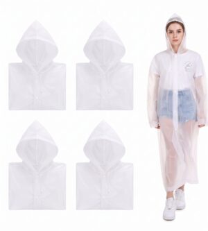Base Alpha Essentials Premium EVA Reusable Raincoats (4-Pack)