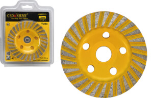 Crownman 4.5in Turbo Diamond Cup Grinding Wheel